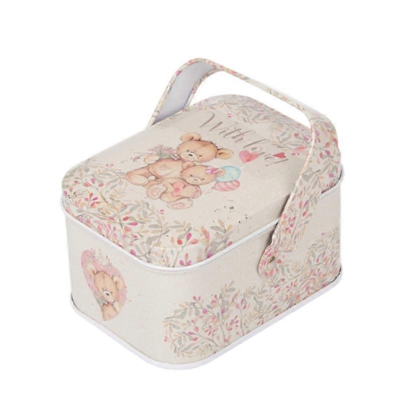 Small Suitcase Storage Tin With Lids Candy Biscuits Box For Wedding Birthday