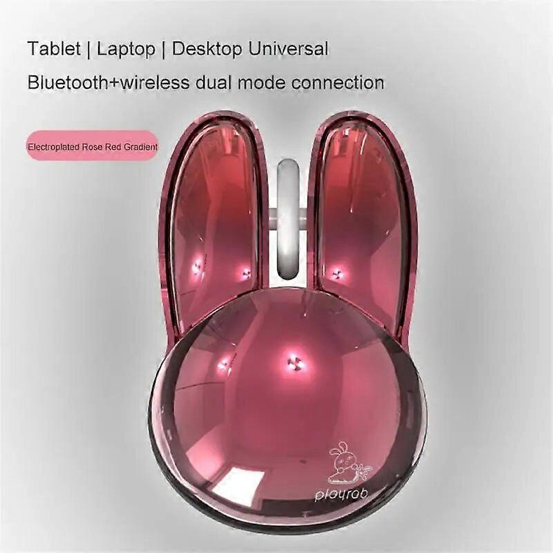 RYRA 2.4G USB Mouse Bluetooth Wireless Mouse Cute Rabbit Shape Gaming Mouse For Office Business PC Laptop Universal Mute Mouse Mice & Trackballs