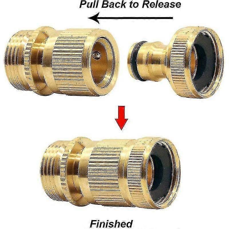 2 Pack 3/4" (26.5mm) Female Threaded Garden Hose Connector Quick Connect