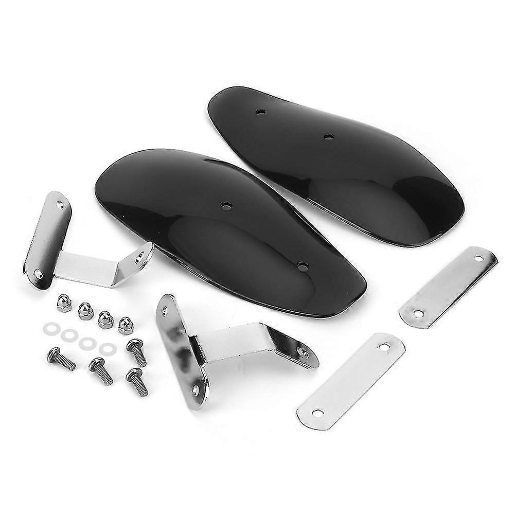 10mm/0.4in Universal Motorcycle Hand Guard Wind Deflector Protector Fit for HondaBlack
