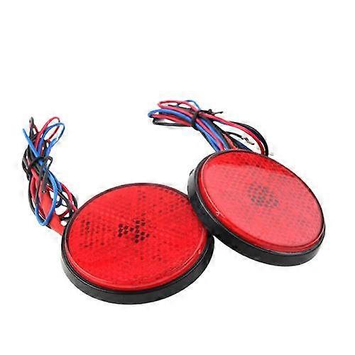 2pcs Universal Red LED Round Motorcycle Tail Light 12V Mini Motorbike Reflector Yellow led Turn Signal light Brake Stop Lamp