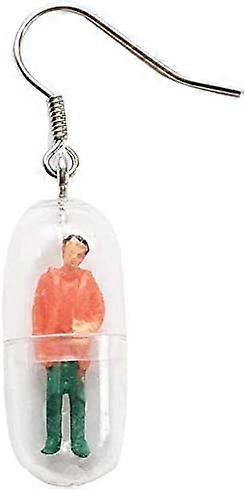 Women's Girls Creative Capsule-Shaped Dangle Earrings Random Send Comfortable and Environmentally Creative