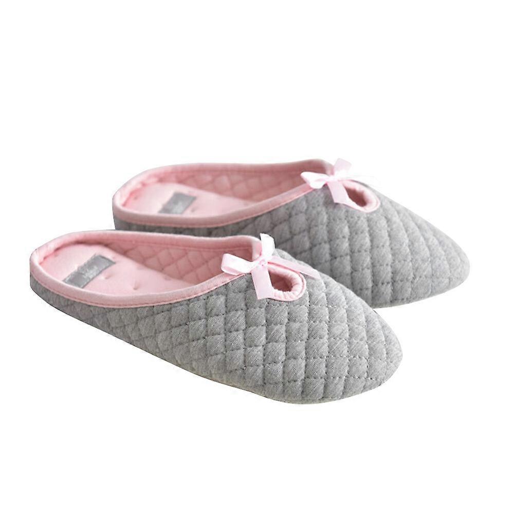 Pantoufles pour femmes printemps automne ballet coton sweat-slip intérieur maison tissu pantoufles daim semelle taille 38-39