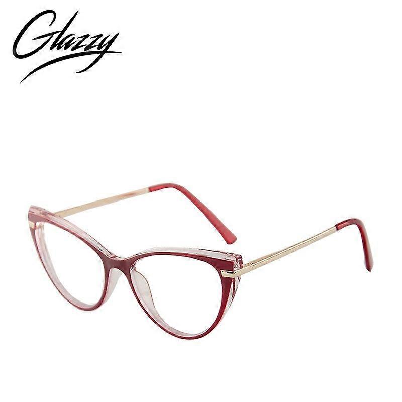 TR90 Comfortable Flat Lens HD Transparent Oval Frame Anti Blue Light Metal Frame Glasses