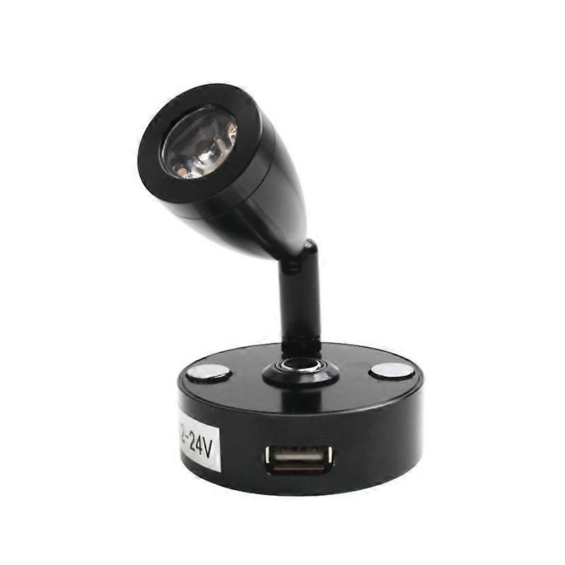 Reading Lamp With Usb Interface Touch Switch Rv Boat Led Light Bedside Wall Mounted Camper Trailer Motorhome Lighting Spotlight