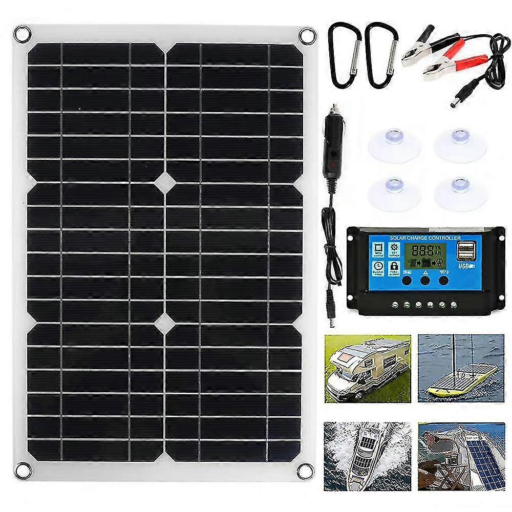 20w Solar Panel Multifunctional Portable Charger Waterproof Emergency