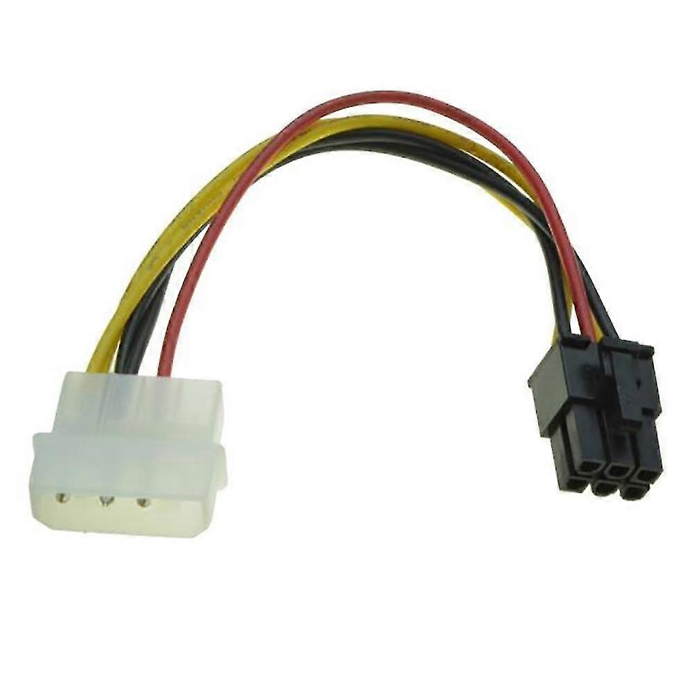 4 Pin Molex To 6 Pin Pci-express Pcie Video Card Power Converter Adapter Cable