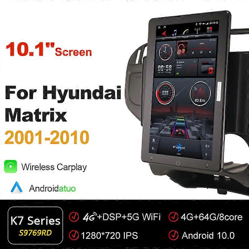 Tesla stile ruotabile 13.3 '' IPS DSP Android 10.0 Car Multimedia per Hyundai Matrix 2001-2010 Auto Radio Audio 4G 360 ottico