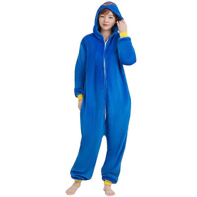 Flanelli yksiosainen pyjama vanhempi-lapsi sarjakuva kotivaatteet sininen kissa Bobbi sarjakuva yksiosainen pyjama