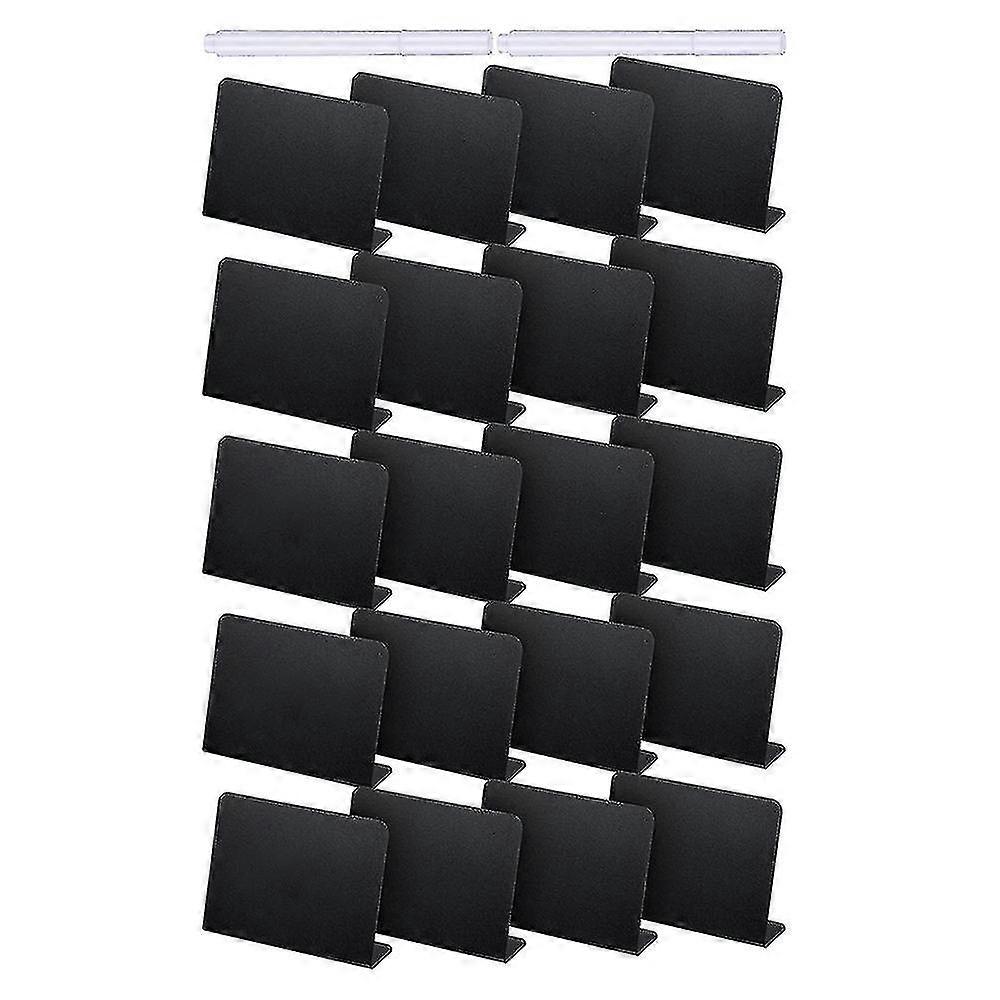 20pcs 4 X 3 Inches Mini Chalkboard Table Tent Sign Chalkboard Buffet Tags Food Label For Party Tabl (best)
