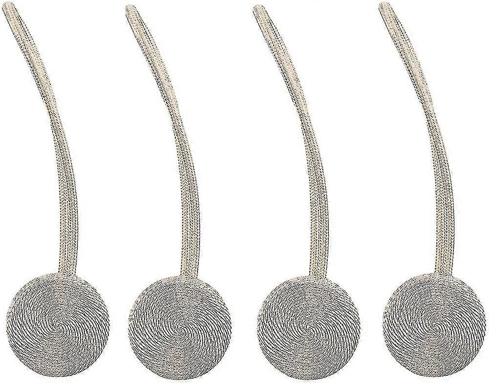 マグネティックカーテンタイバッククリップカーテン4個、窓ドレープホールドバック