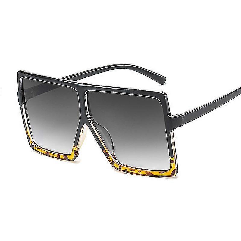 Oversized Shades Zonnebril Vrouw Zwart Fashion Square Big Frame Zonnebril Vrouwelijke Vintage Retro Bril Unisex Oculos Feminino