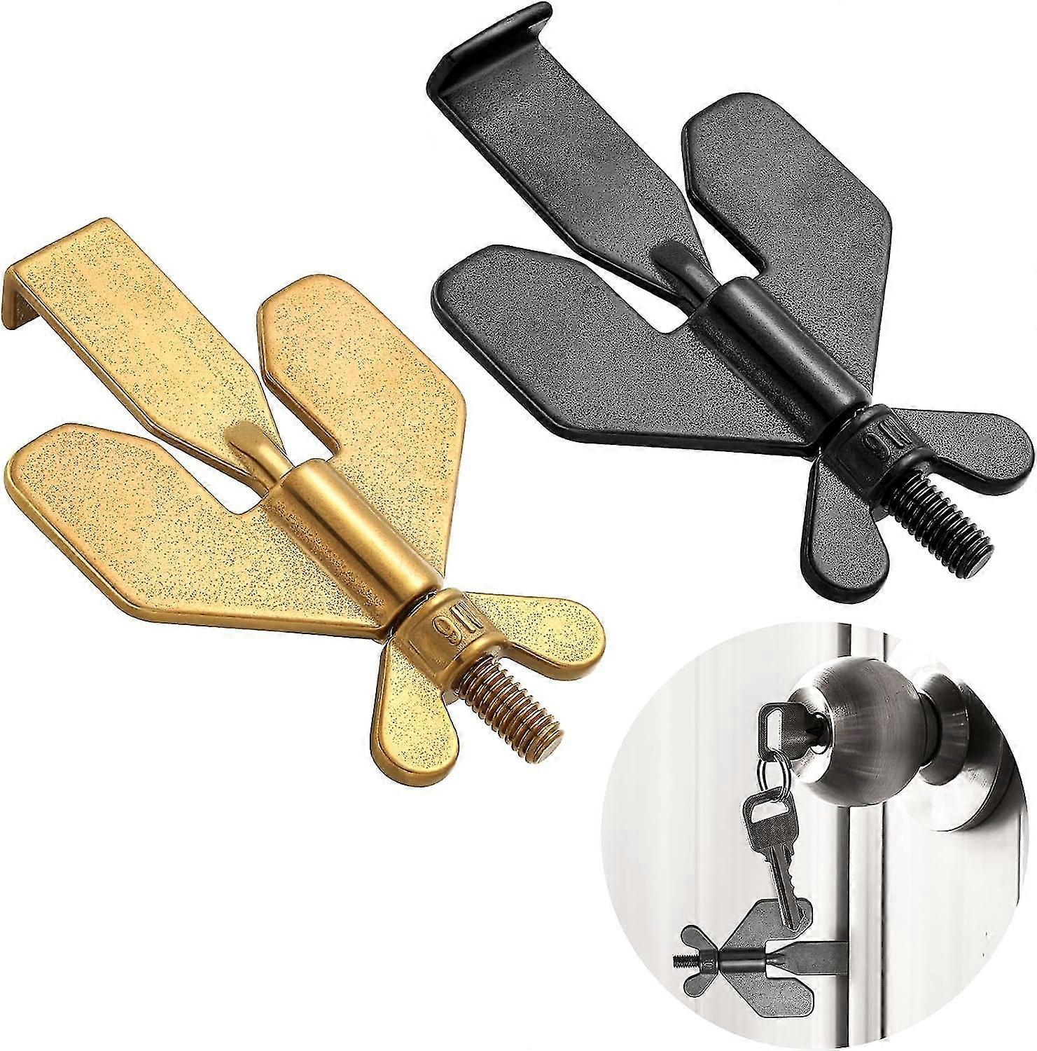 2pcs Portable Door Lock Home Security Door Lock Solid Travel Security Door Security Device