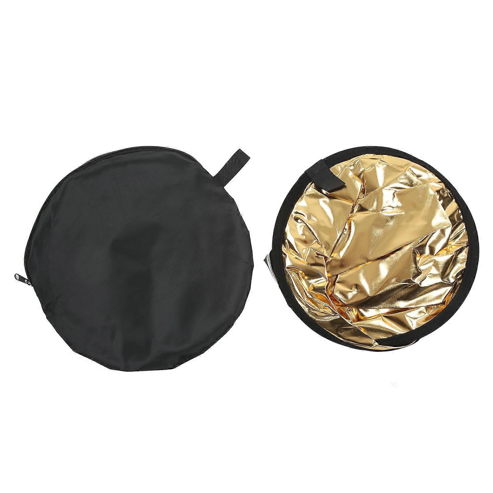 2 in 1 Silver/Gold Reflector, Mini Portable Round Light Reflector for Photo Lighting 80cm