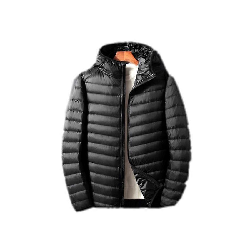 Men's Black Lightweight Comfortable Down Jacket Warm Winter Coat