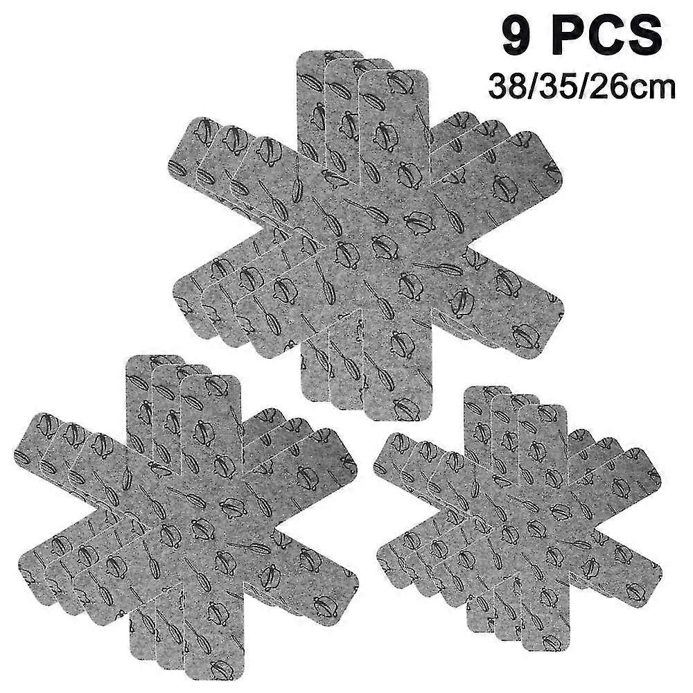 Set Of 9 And 3 Different Sizes(38/35.5/26cm) Pans Separator Protector
