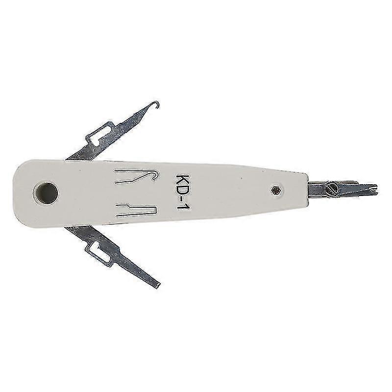 Idc Terminal Insertion Tool With Wire Cutter Stripper For  Network Socket, Telecom Phone Cable Socket, Patch Panels(1pc, White)