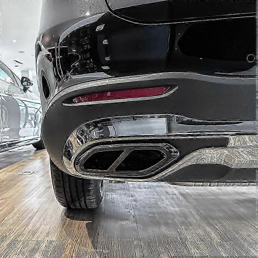 Pour Mercedes Benz CLE Coupé Voiture Gorge Arrière Tuyau D'échappement Queue Silencieux Conseils Couverture Garniture Autocollant 2024 + C236 CLE260 300 CLE53 AMG
