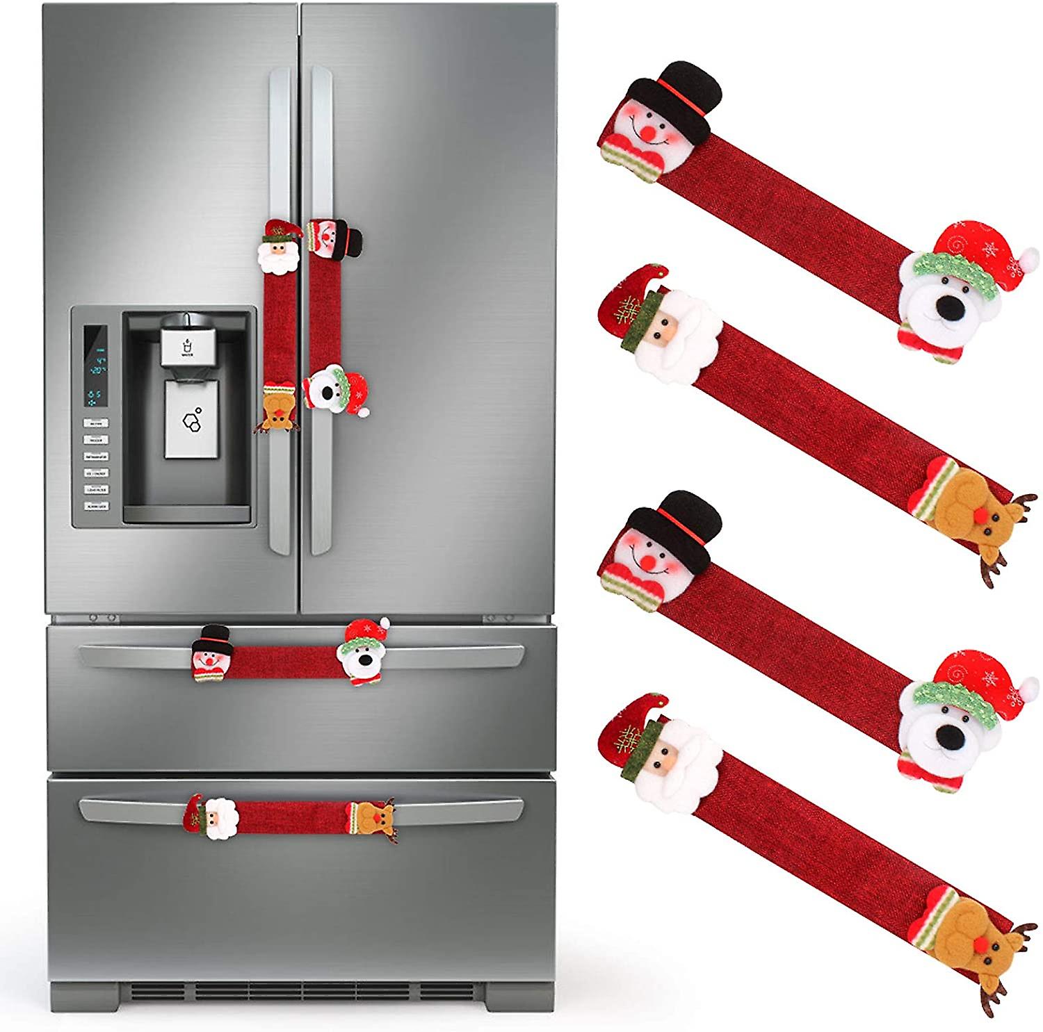 4pcs Christmas Fridge Door Handle Cover