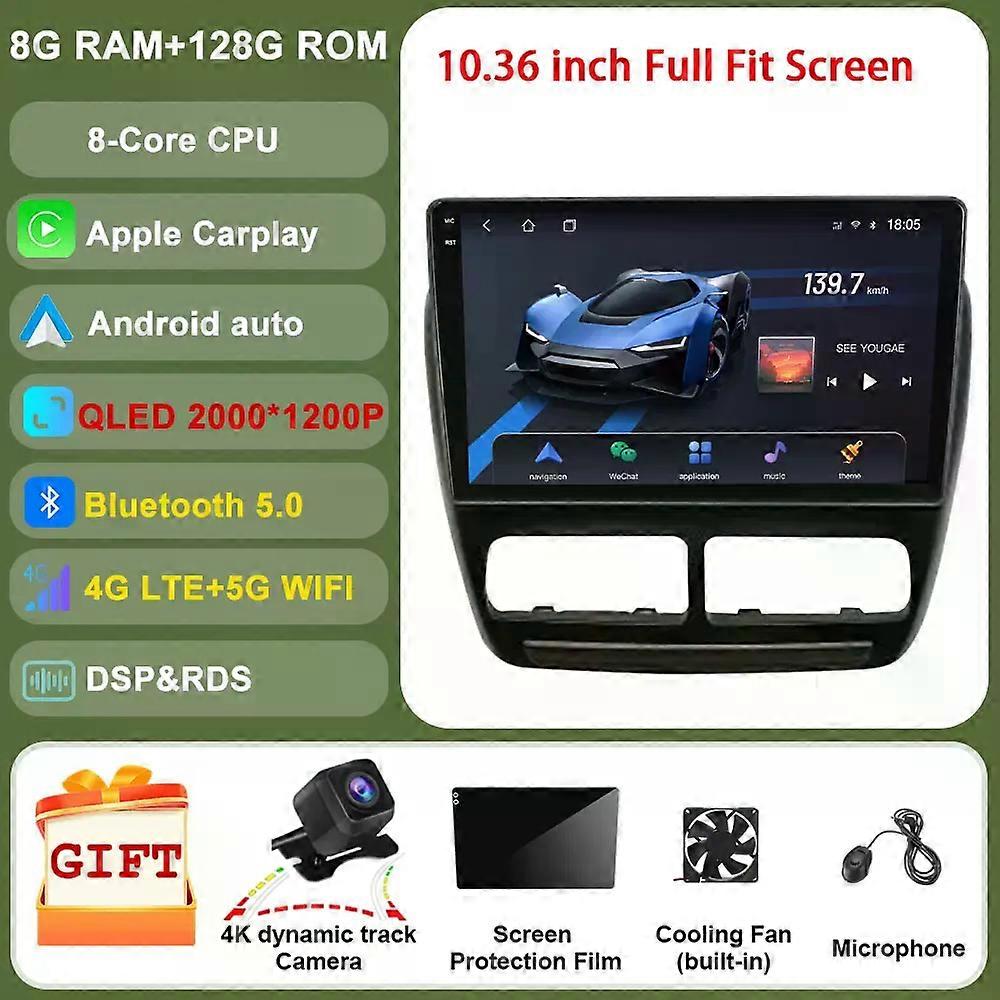 Android Auto For Fiat Doblo 2010 2011 2012 2013 - 2019 Car Radio Multimedia Video Player Android Navigation Wireless Carplay