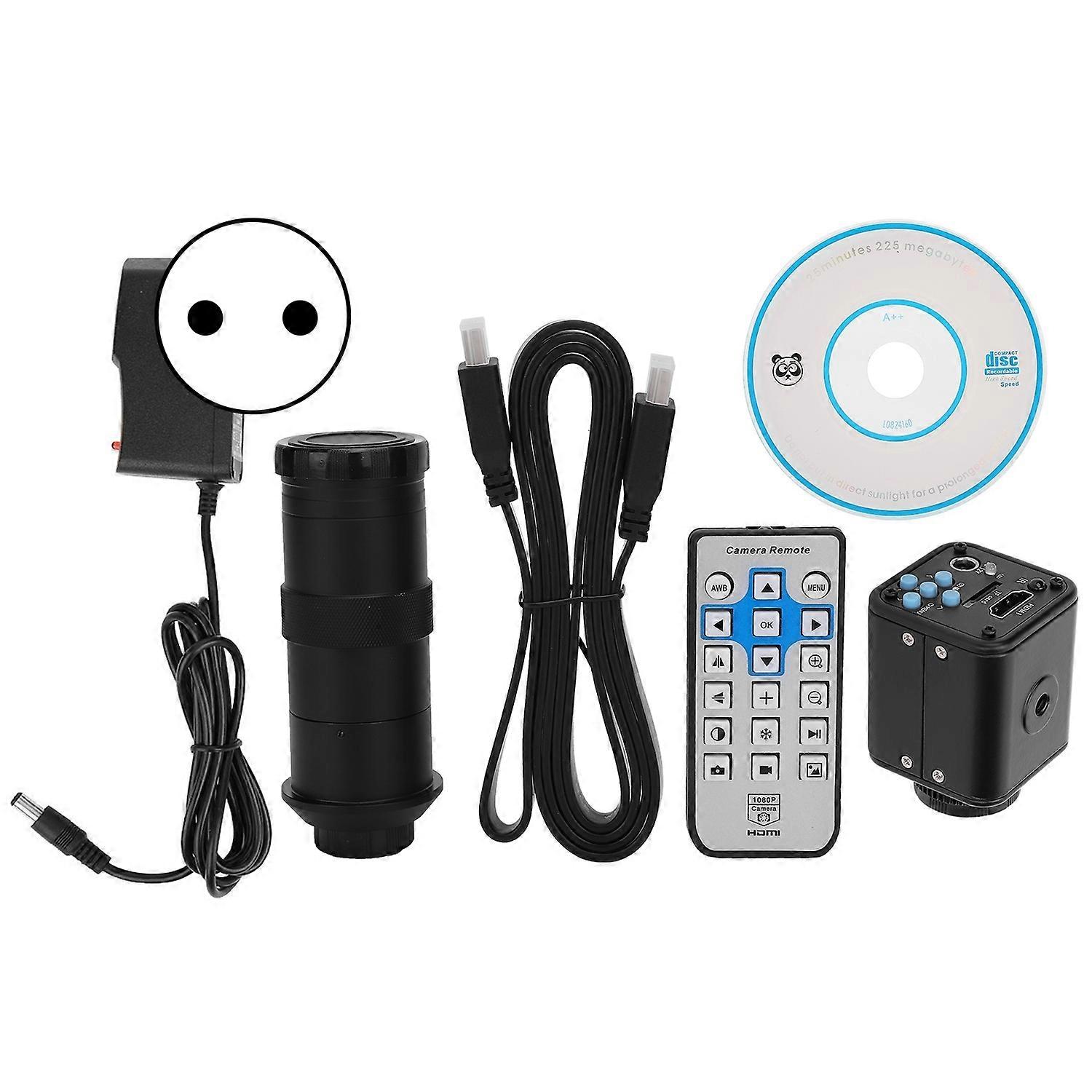 Industrial Camera HD 16MP1080P 2K 60FPS Video Electronic Digital Microscope AC100‑240VEU Plug