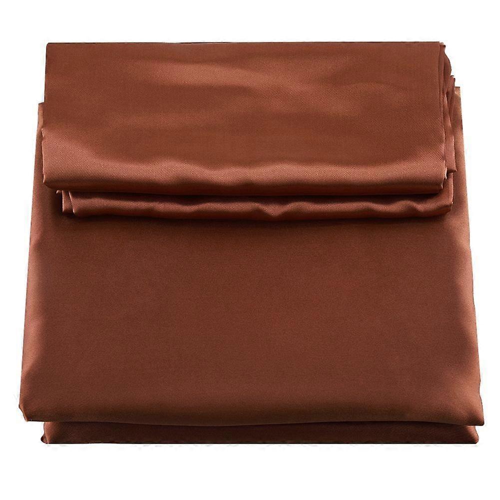 3 Pcs / Set Modern Style Artificial Silk Bedding Set Pillowcase Fitted Sheet (Queen)