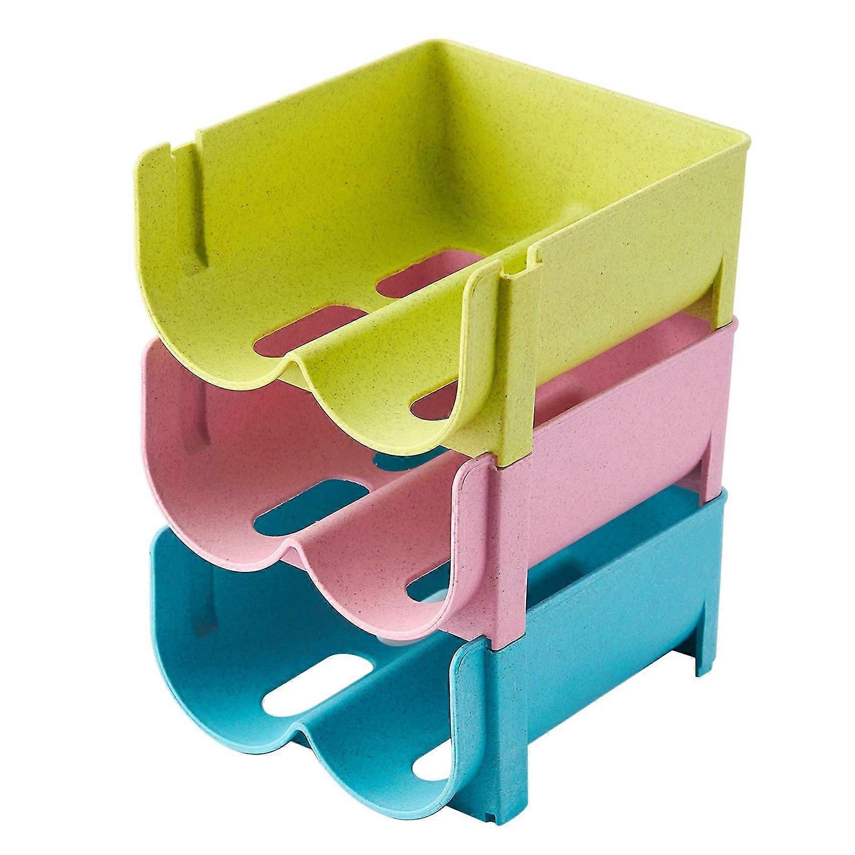 Refrigerator Storage Box Drinks Holder Fridge Beer Storage Rack Stackable Wine Rack In Refrigerator