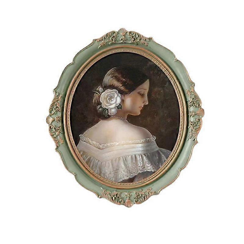 1Pc Retro Creative Oval European Style Photo Frame Picture Wall Mounted Resin Table Setting