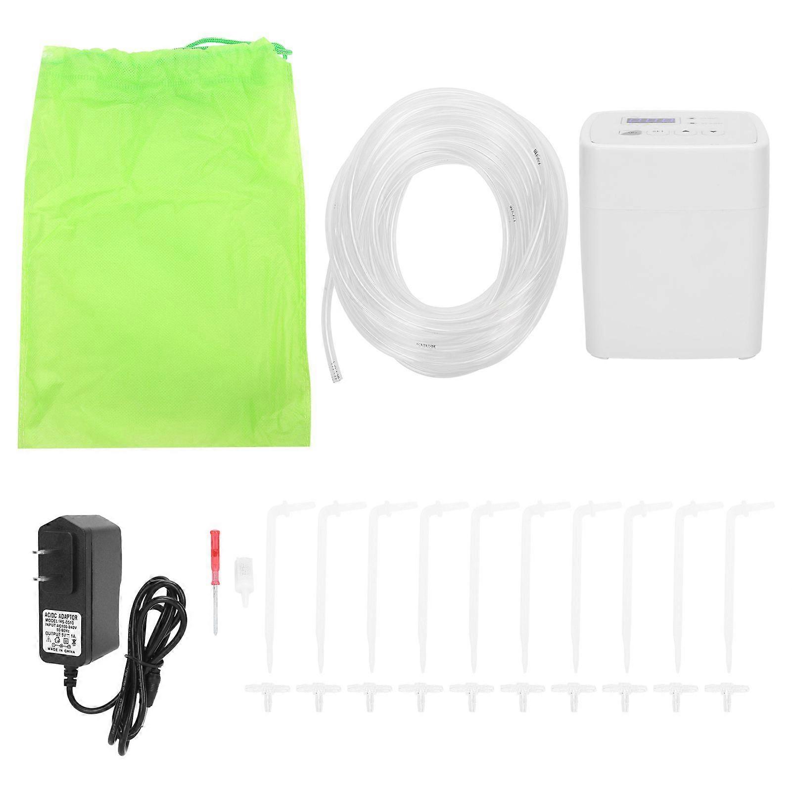 Automatic Watering Timer Intelligent Irrigation Controller Kit Garden Supplies US Plug 100240VSingle Pump with 10 Droppers