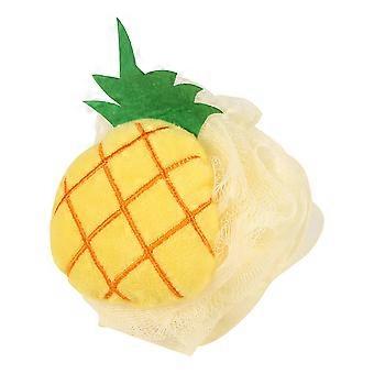 Kleurrijke Fruitvorm Mesh Borstel Douchebal Exfoliërende Lichaam Reinigende Schrobspons #Pineapple