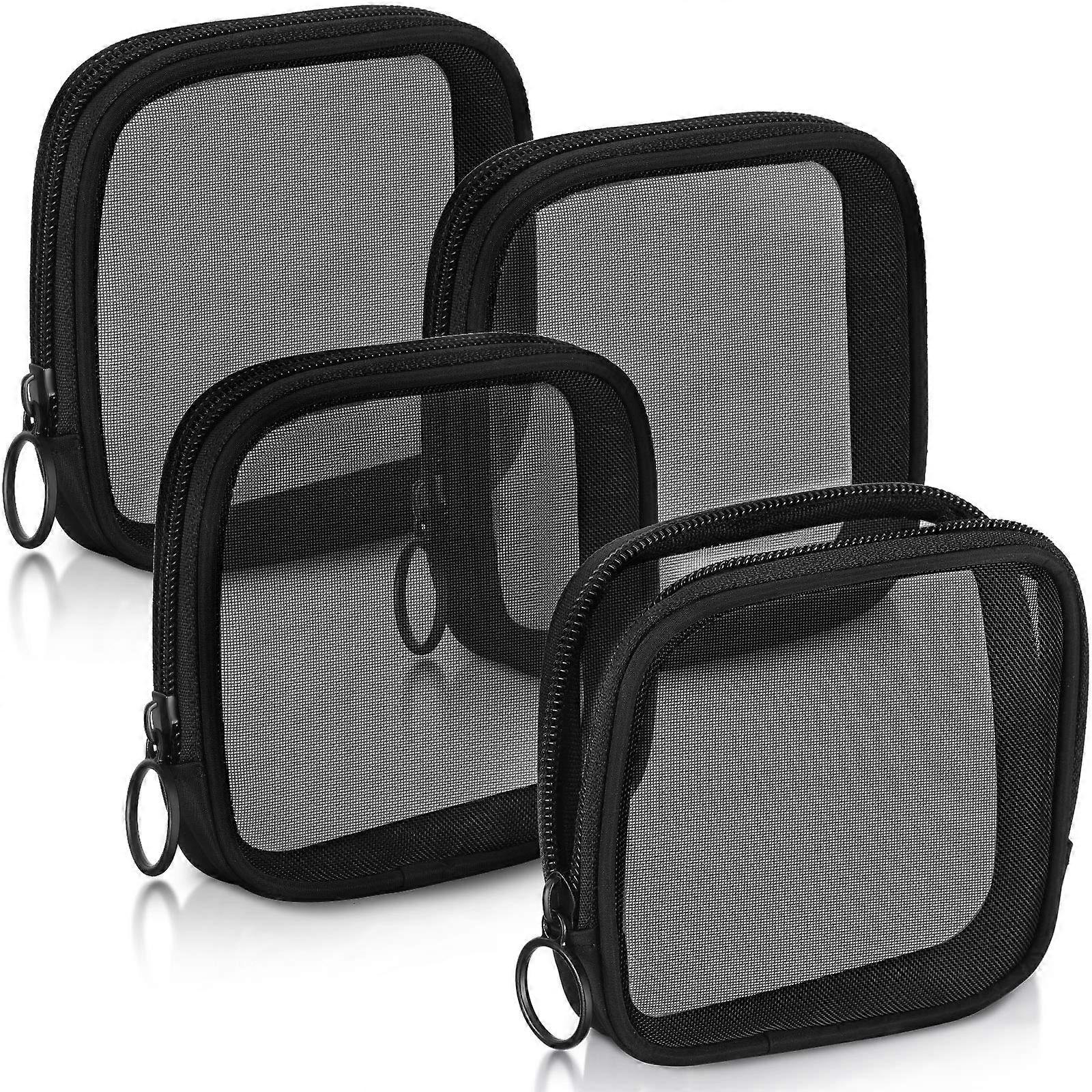 4 Pieces Mesh Makeup Bag Set for Travel Storage