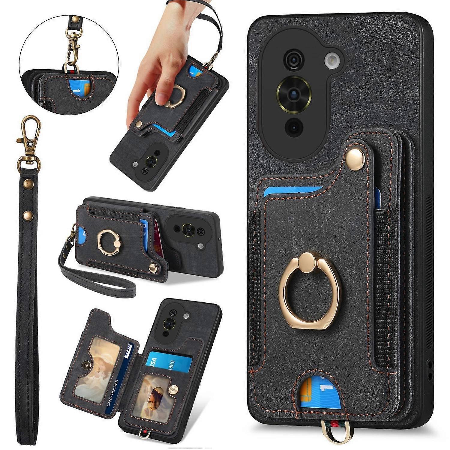 Ring Multi-Card Plånboksfodral för Huawei Nova 10 Pro