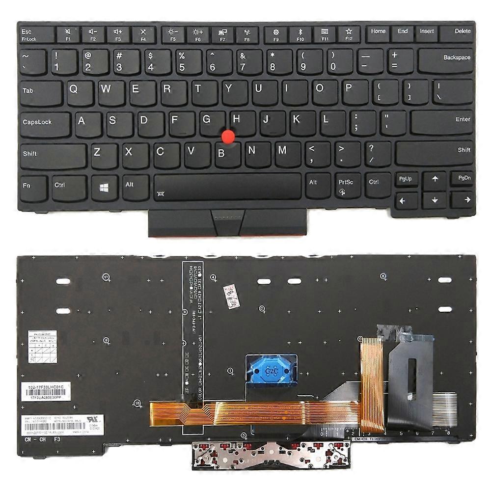 Lenovo ThinkPad E480 L480 L380 Yoga T480s用の米国バックライトキーボード
