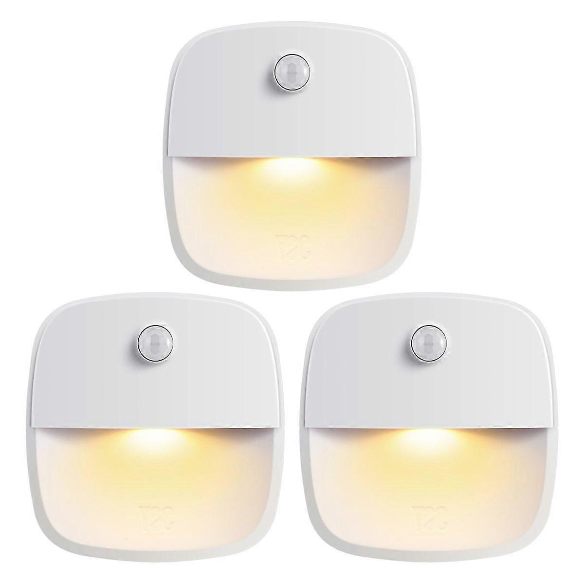 3 Pack Upgraded Motion Sensor Closet Lights with Adjustable Brightness and Easy Installation for Hallway Use