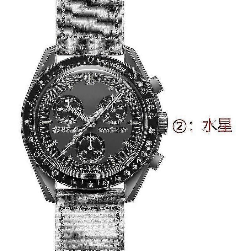 11 Colors Ceramic Case Nylon Material Strap Comfortable To Wear Six-pin Multi-function Quartz Watch