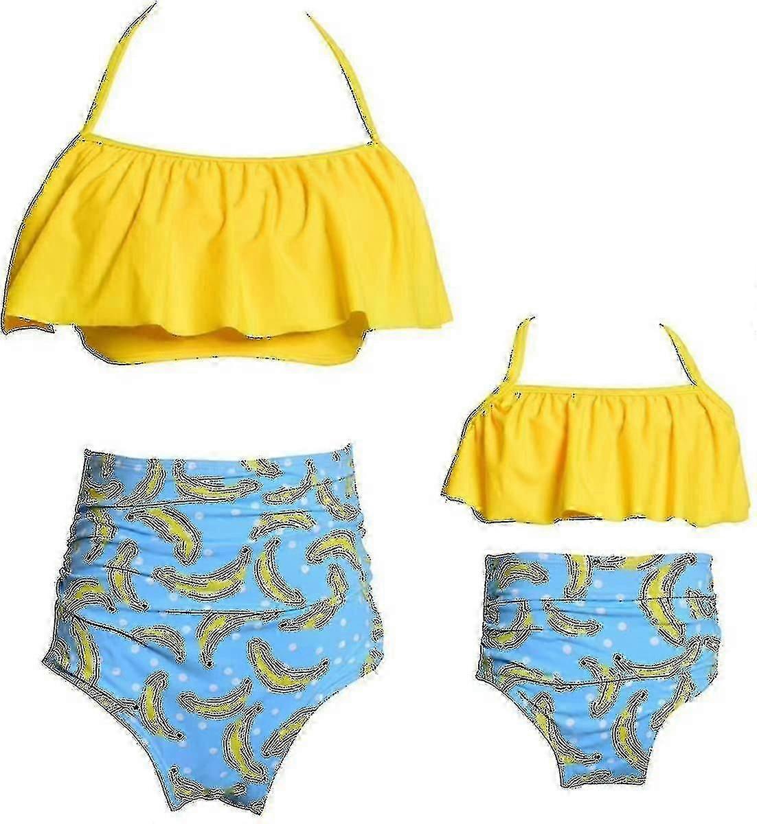 Maillot de bain pour filles Deux Pièces Bikini Set Ruffle Falbala Maillot de bain Maillots de bain-e I