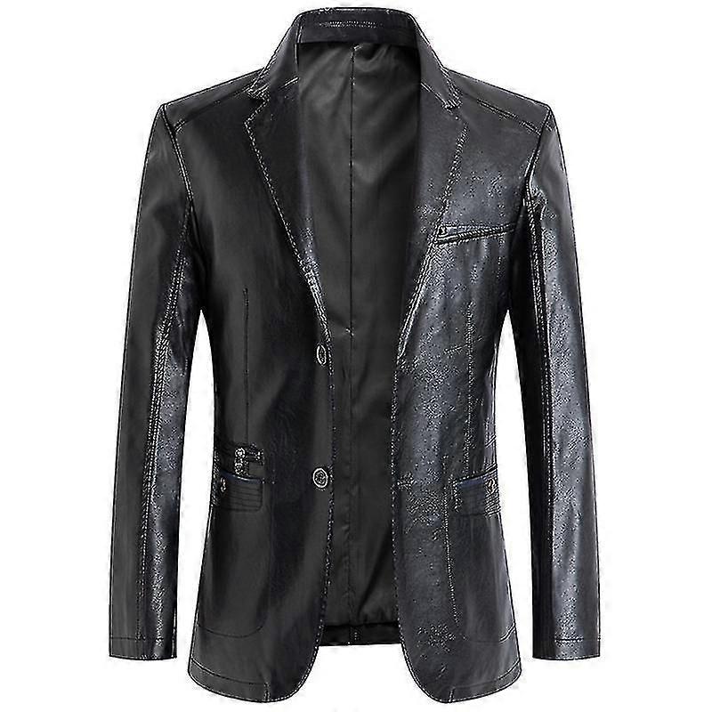 Herren Leder Blazer Jacke Mantel