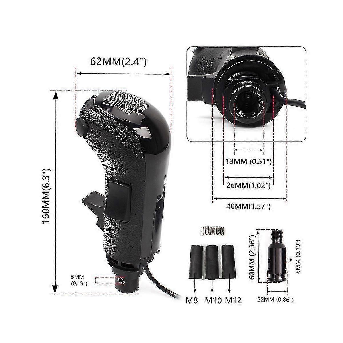 Shkalacar Manette de Vitesse de Simulateur USB, Remplacement du Bouton