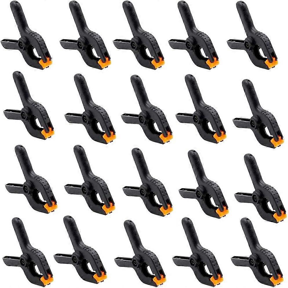 20 Pcs Mini Spring Clamps, Strong Nylon and Traceless Wood Clips for DIY Crafts, Woodworking Projects and Photography Studio