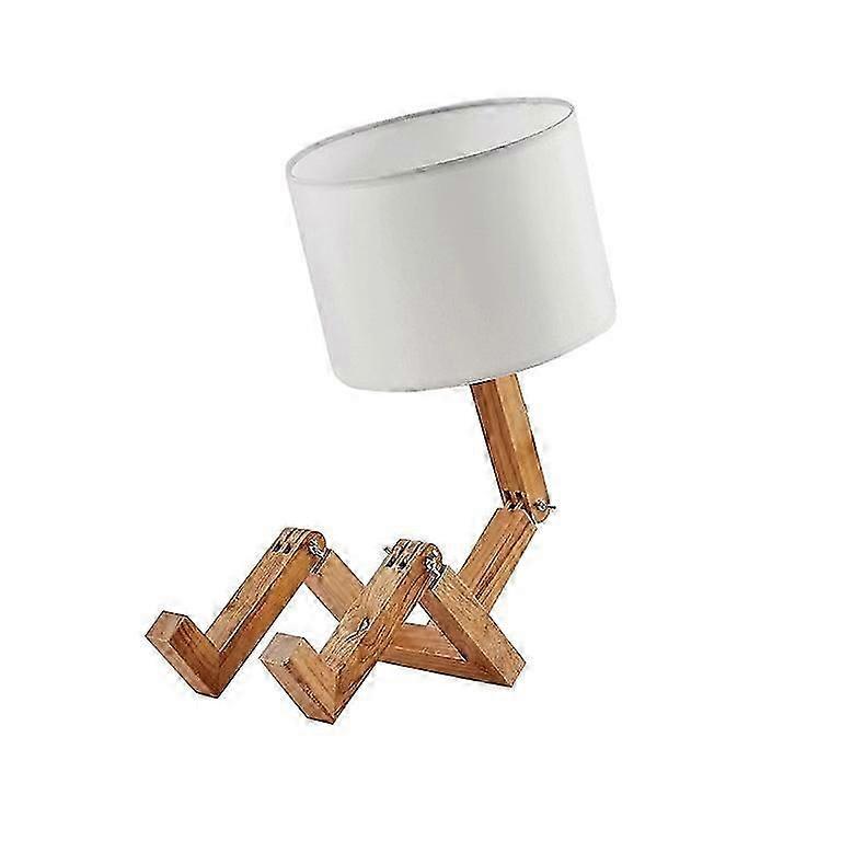 Desk Lamp Solid Wood Robot Folding Desk Lamp Without Bulb