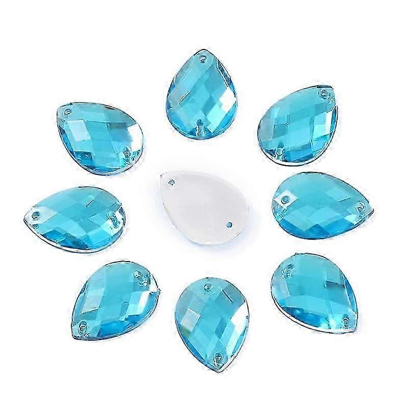 100 قطعة / حقيبة الخياطة أحجار الراين مسطحة العين الخرز الاكريليك خياطة على Strass كريستال الأحجار لتزيين الملابس DIY