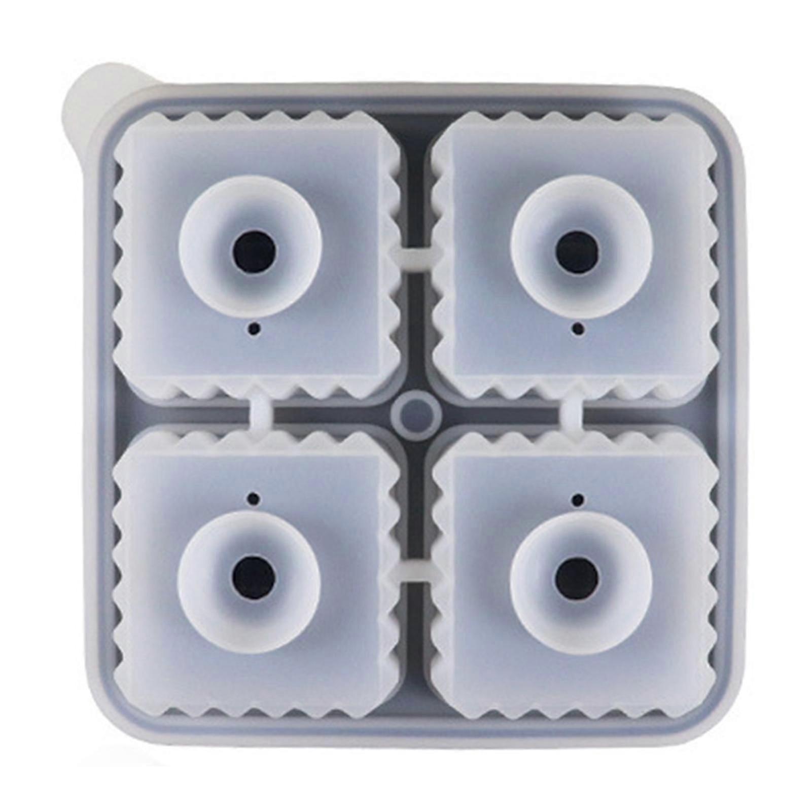 Silicone Whiskey Ice Cubes Mold with Diamonded Pattern Quick Releasing Ice Maker for Cooling Drinking