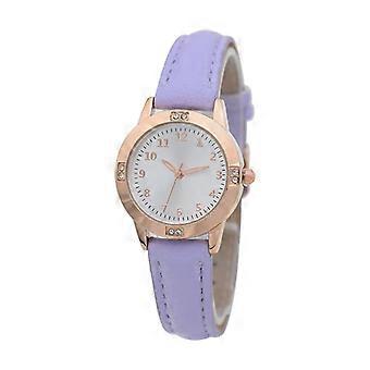 kvinners skinn kvarts klokke lettlest klokke med diamant lysende vanntett mote armbåndsur for kvinner damer Girls_Special gave