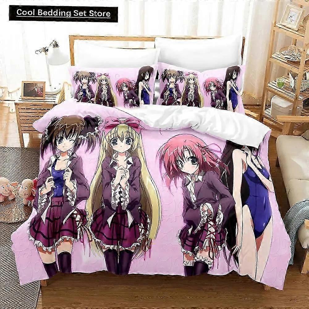 m521 Lakan Anime Studentråd Diskretion Sängkläder, Påslakan Sänguppsättning Påslakan Örngott, Pojkar Flickor Vuxna Lakan ggt521