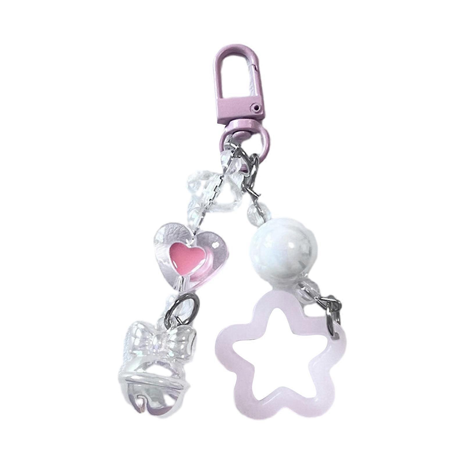 Portable Acrylic Keychain Pendant Lightweight Key Holder Stylish Accessories Suitable for Keys Backpacks and Handbags