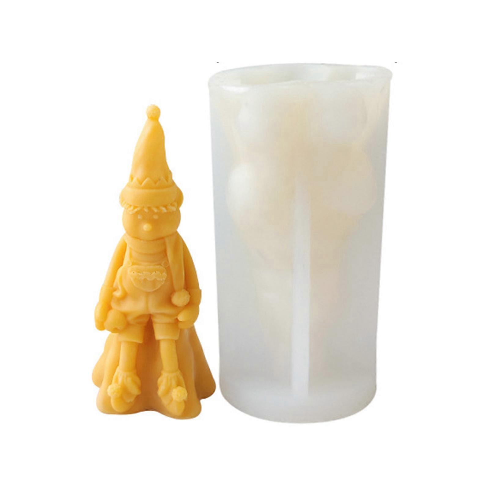Silikon Kalıp 3D Elf Bebek Noel Mumu Reçine Alçı Sabun Yapma Aracı DIY Çikolata Pişirme Kalıbı Ev Süslemeleri Kalıp
