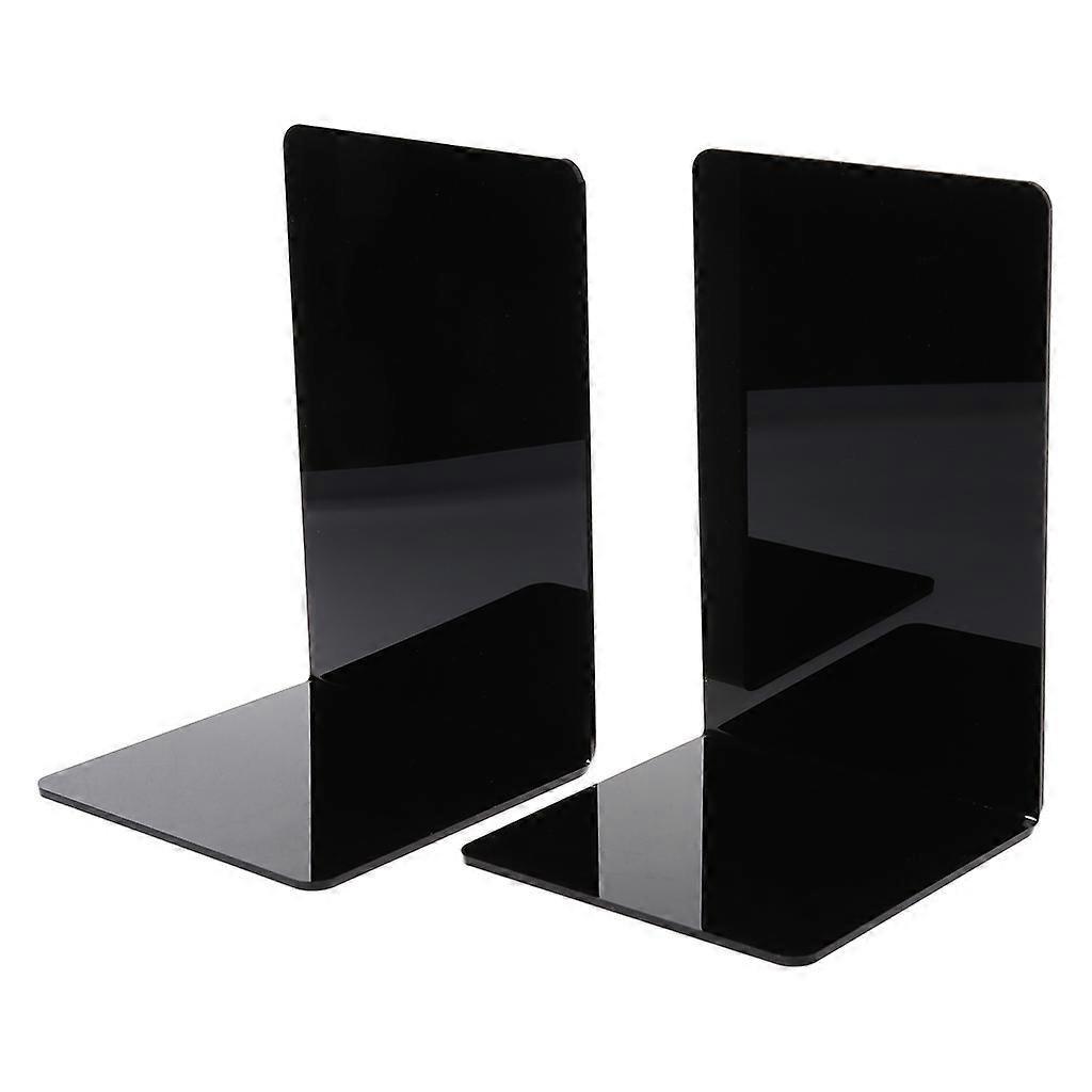 2stk sort akryl bogstøtter l-formet skrivebord arrangør desktop bogholder skole s