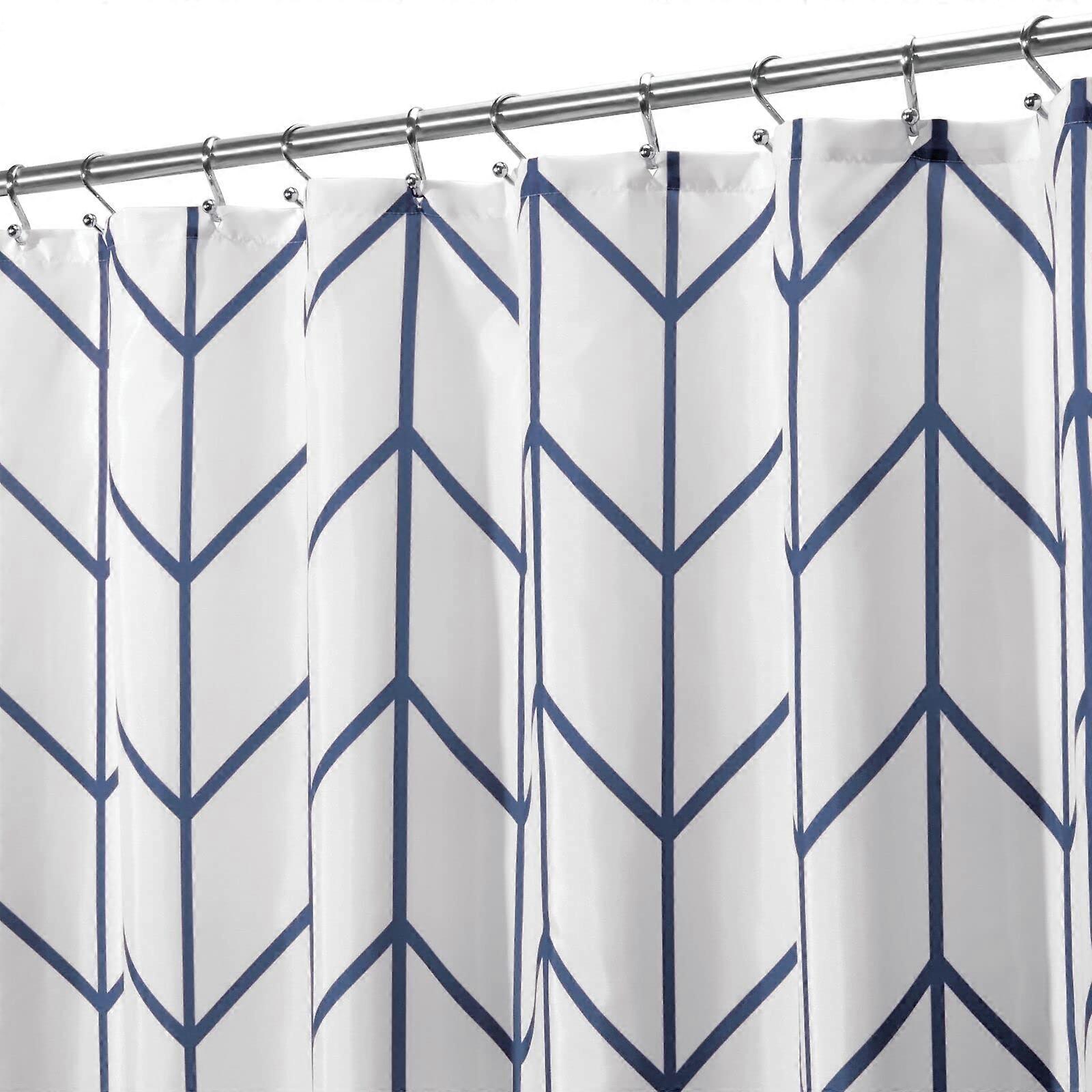 Modern shower curtain with herringbone patterned - geometric fabric - striped minimalist - Fishing - 72 'x 84'
