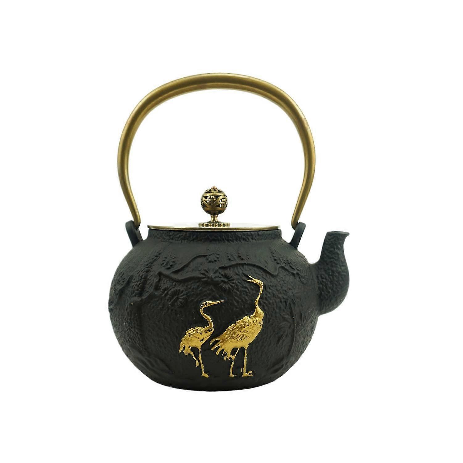Japanese Style Tetubin Handmade Uncoated Tea Kettle 40.5oz 1200ml Traditional Japanese Design Non-Toxic Material