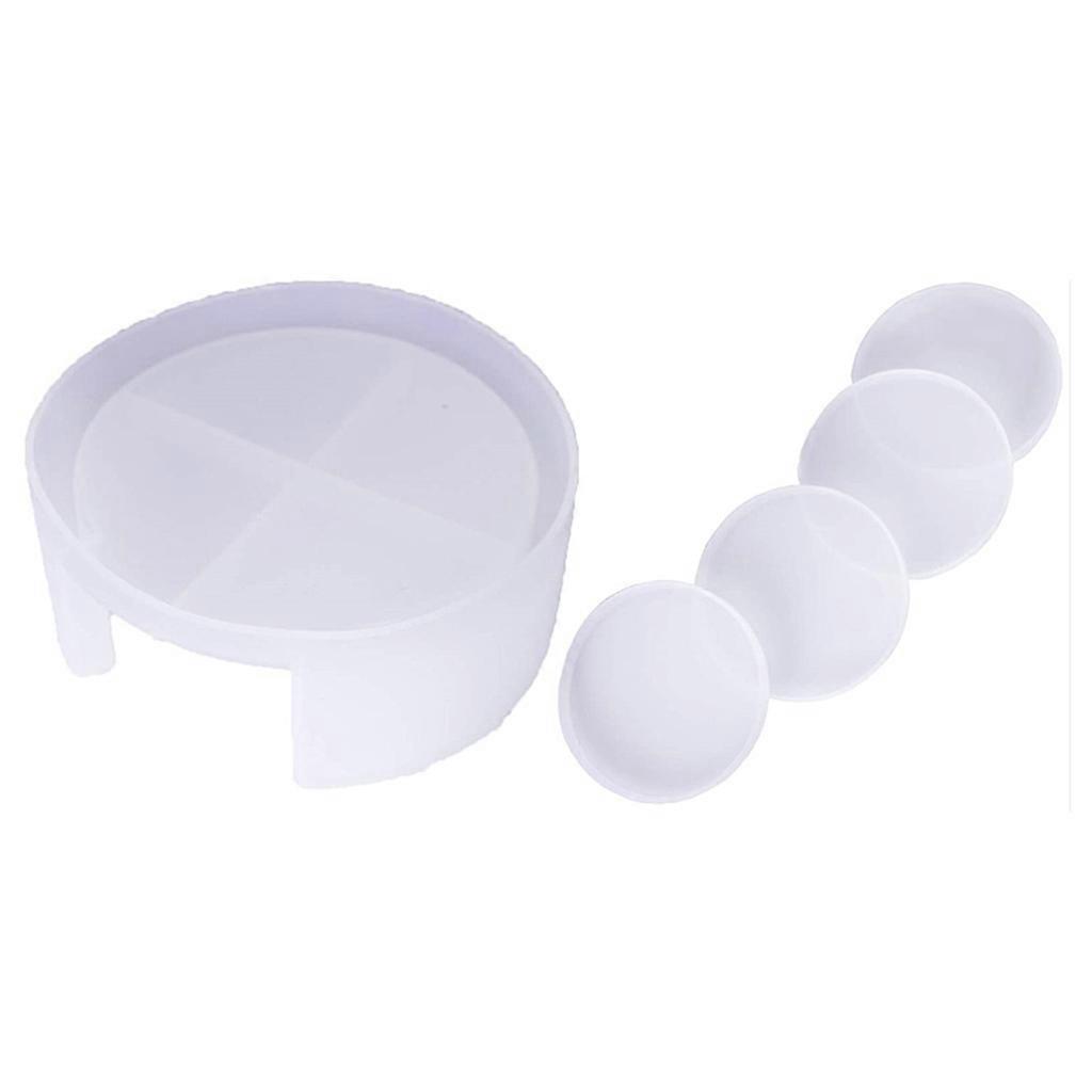 Crystal Coaster Mold Mug Pad Storage Box Ρητίνη Χύτευση Μούχλα Γύψος Σαπούνι Χύτευση Εποξειδική μούχλα DIY Χειροτεχνία Cup Mat Mold Clear